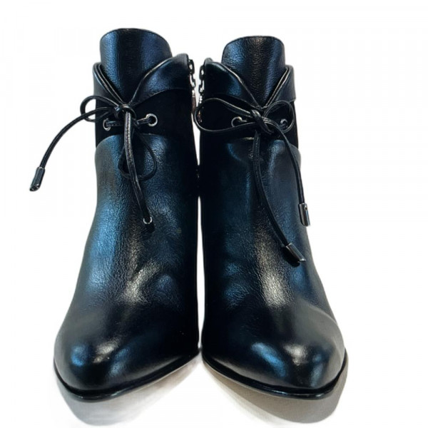 Luz da Lua Bota Couro SA Preto 