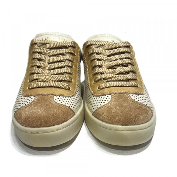 Luz da Lua Tênis Panna Camurça