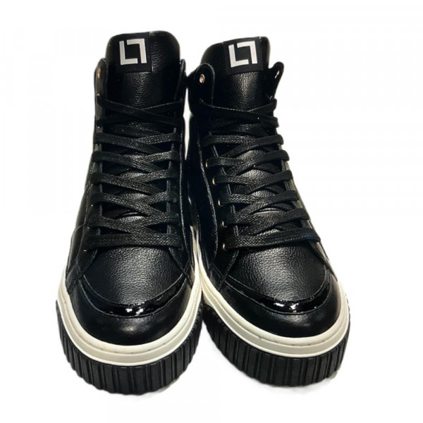 Luz da Lua Tênis Bota Matelasse Preto Luz da Lua Tênis Bota Matelasse Preto