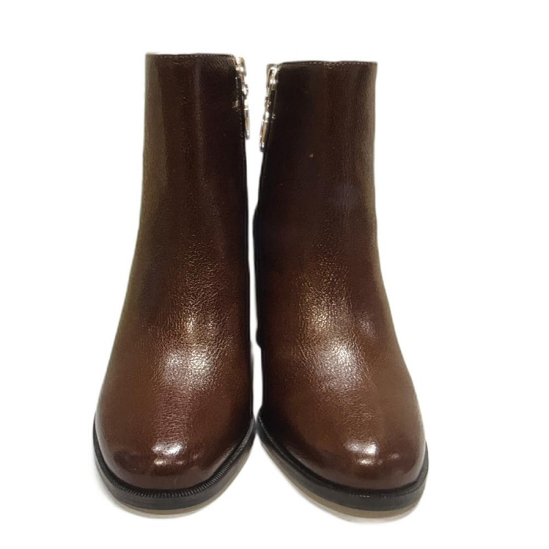 Luz da Lua Bota Couro Avelã 