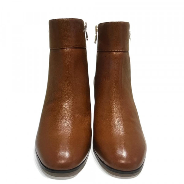 Luz da Lua Bota Couro Ambar Salto 