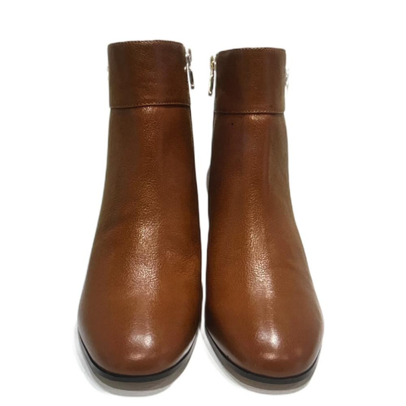 Luz da Lua Bota Couro Ambar Salto 