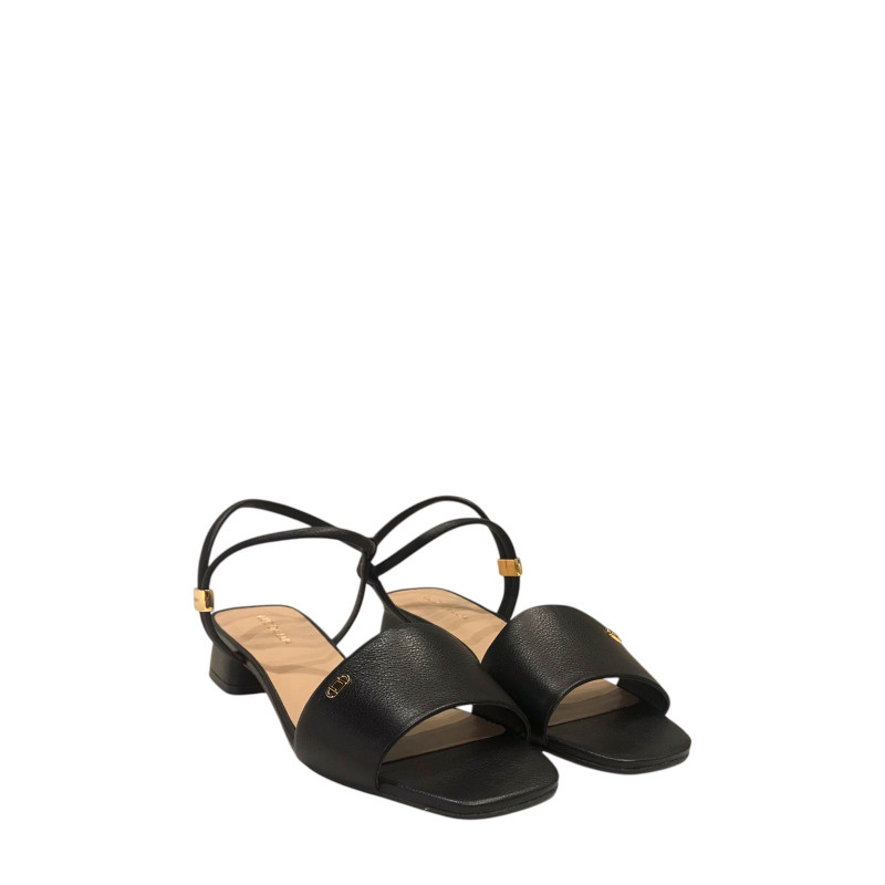 Luz da Lua Sandalia Preto Baixa 