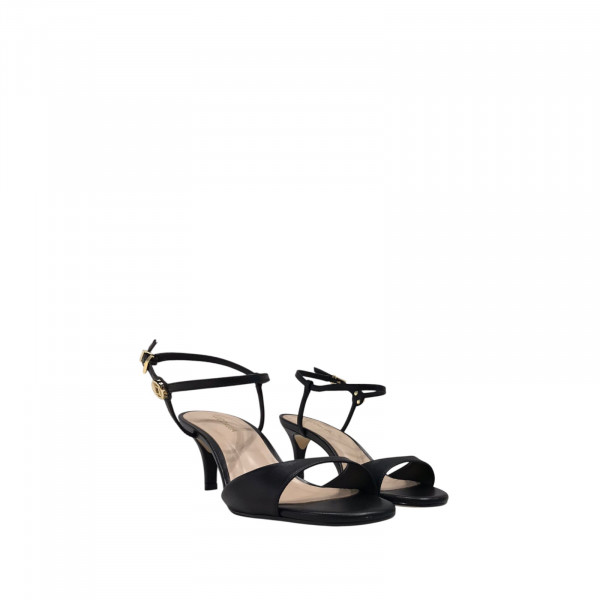 Luz da Lua Sandalia Preta Salto 