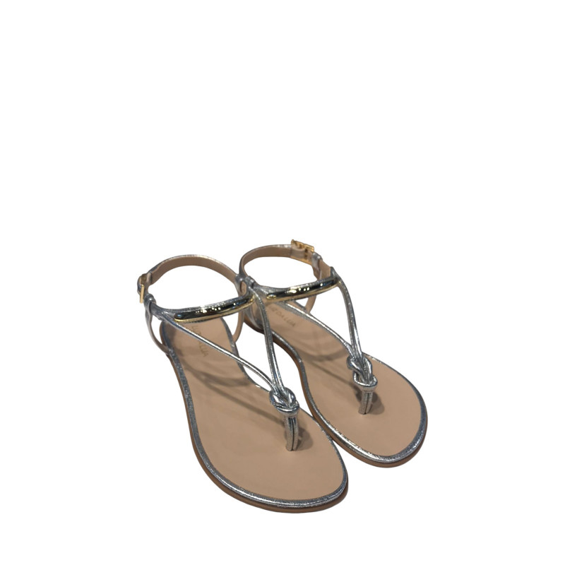 Luz da Lua Sandalia Rasteira Prata Luz da Lua Sandalia Rasteira Prata