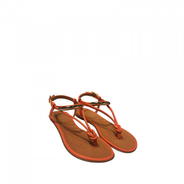 Luz da Lua Sandalia Rasteira Corallo Luz da Lua Sandalia Rasteira Corallo