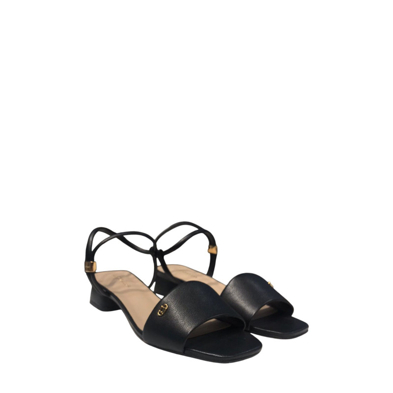 Luz da Lua Sandalia Preta Salto Baixo Luz da Lua Sandalia Preta Salto Baixo