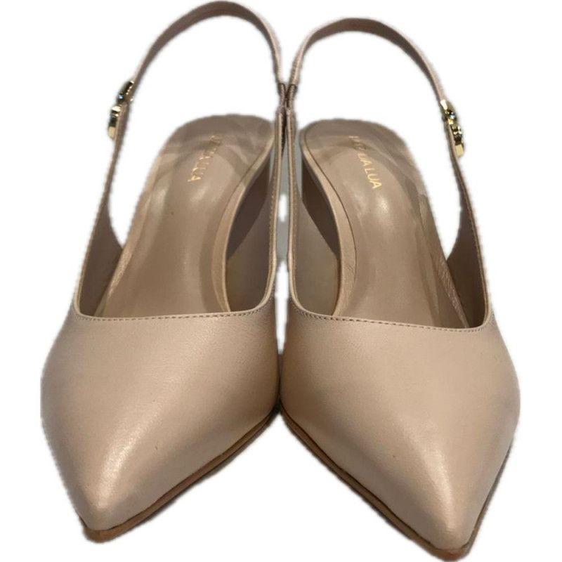 Luz da Lua Slingback Chanel Bege Luz da Lua Slingback Chanel Bege