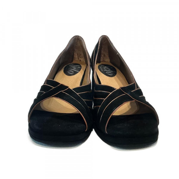 Selo de Controle Peeptoe Camurça