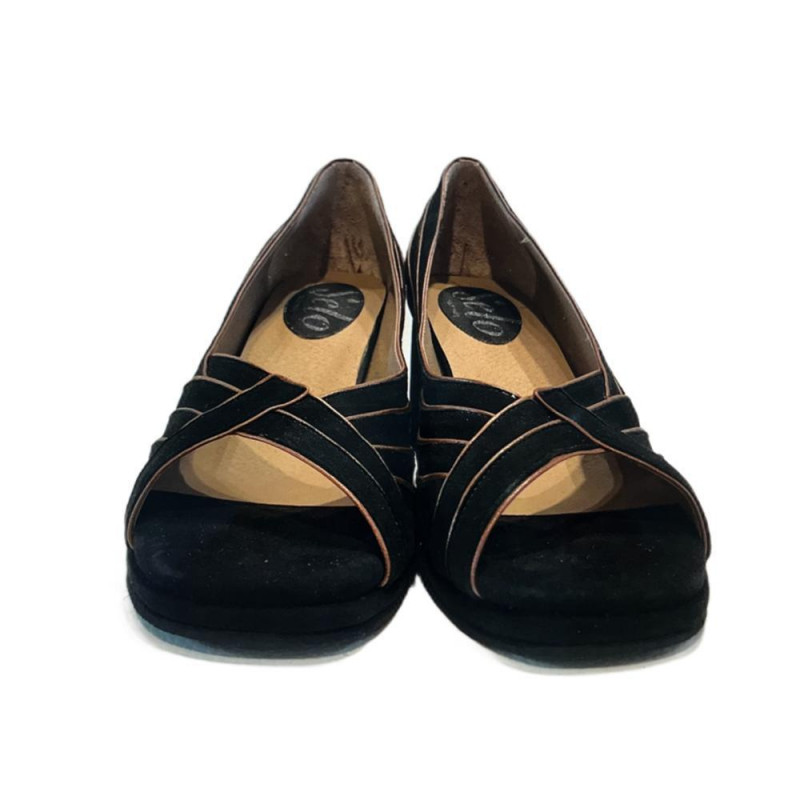 Selo de Controle Peeptoe Camurça