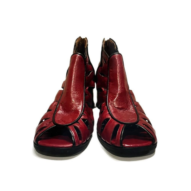 Selo de Controle Ankle Boot Carmim 