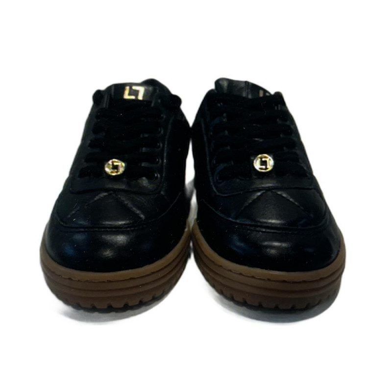 Luz da Lua Tênis Matelasse Preto 