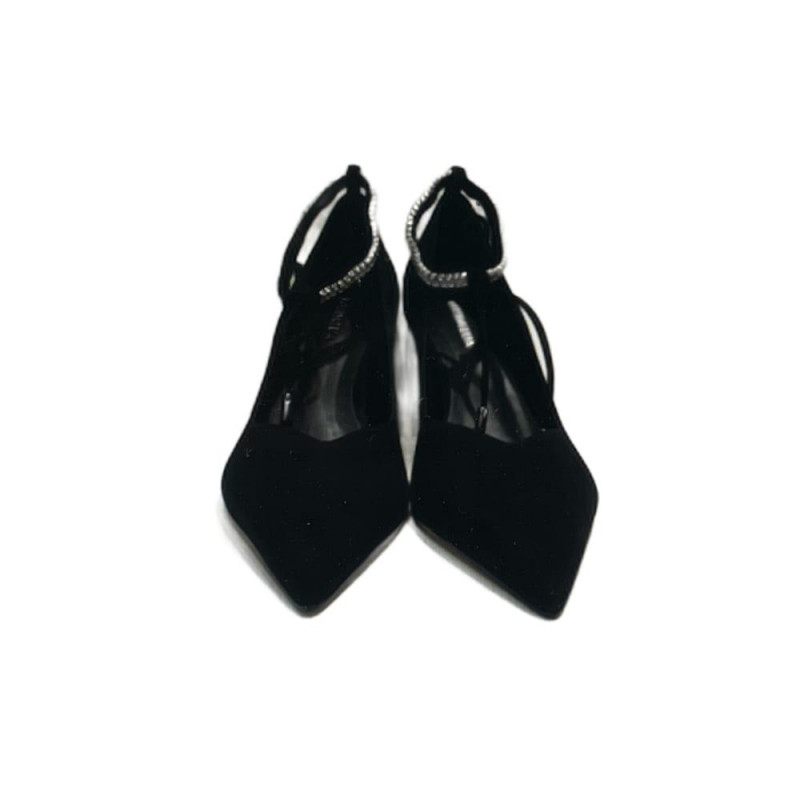 Luz da Lua Scarpin Preto Salto Fino 