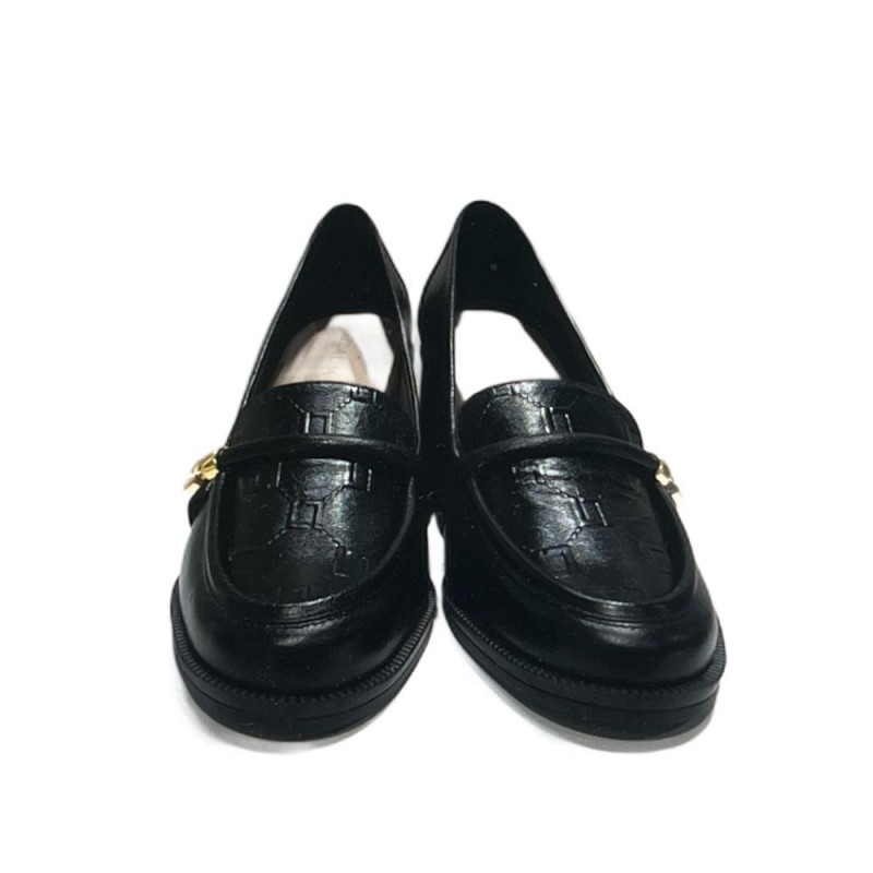 Luz da Lua Loafer Salto Preto 