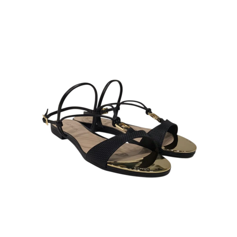 Luz da Lua Sandalia Rasteira Preto Luz da Lua Sandalia Rasteira Preto