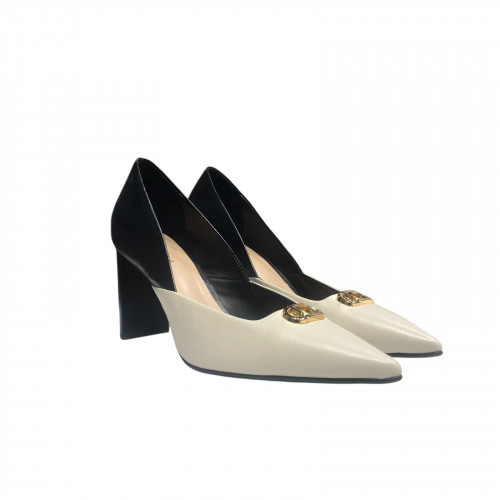 Luz da Lua Scarpin Panna Preto 