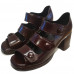 Selo de Controle Peeptoe Bordeaux
